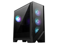 Gabinete MSI MAG FORGE 321R AIRFLOW, Midi Tower, ATX, Incluye 4 Ventiladores ARGB, Vidrio Templado, No Incluye Fuente de Poder. Color Negro.
