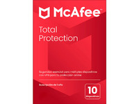 Antivirus McAfee Total Protection, 10 dispositivos, 1 Año.