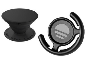 Kit de soporte universal PopSockets para smartphone con base de montaje. Color Negro.