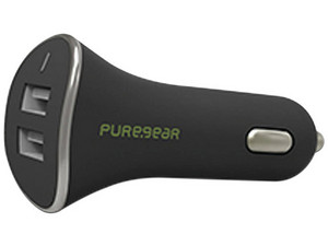 Cargador para Auto PureGear Universal con 2 Puertos USB. Color Negro.