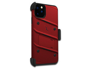 Funda Zizo Bolt para iPhone 11 Pro con clip, Color Rojo/Negro.