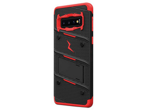 Funda ZIZO Bolt para Samsung Galaxy S10 Plus. Color Negro/Rojo.