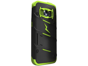 Funda ZIZO Bolt SAMSUNG S8 Plus con clip y mica de pantalla. Negro/Verde.