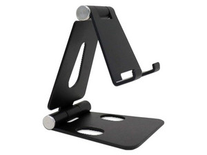 Soporte Plegable BRobotix 963807 para iPads, Tablets y Dispositivos Móviles. Color Negro.