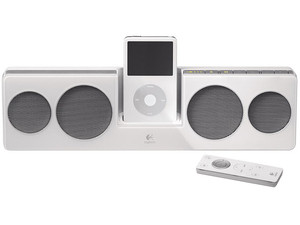 Bocinas Logitech Pure-Fi Anywhere StereoXL para iPod. Color Blancas