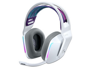 Audífonos con micrófono inalámbricos Gamer Logitech G733 LightSpeed, Iluminación RGB, USB. Color Blanco.