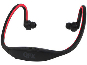 Audífonos manos libres QFX H-72BT, batería recargable, Bluetooth, Radio FM, Lector de MicroSD. Color Rojo