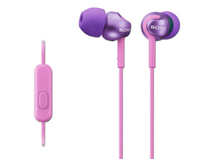 Audífonos Estéreo con micrófono SONY MDR-EX110AP/V, respuesta de frecuencia 5 - 24,000 Hz.