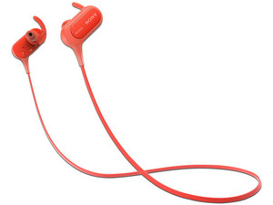Audífonos con Micrófono Sony MDR-XB50BS/R, batería recargable, Bluetooth. Color Rojo.