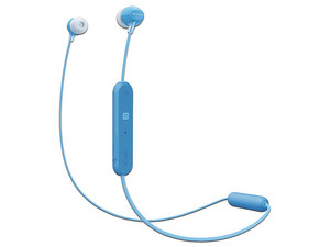 Audífonos internos con micrófono SONY WI-C300, Bluetooth, NFC. Color Azul.