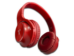 Audífonos con micrófono Vorago HPB-200, rango de respuesta 20Hz-20KHz, Bluetooth, 3.5mm. Color Rojo.