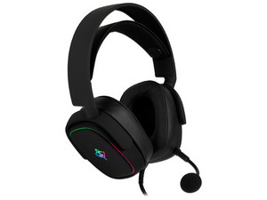 Audífonos Gamer con micrófono Yeyian Proud 3500, 3.5mm, LEDS RGB, color Negro.