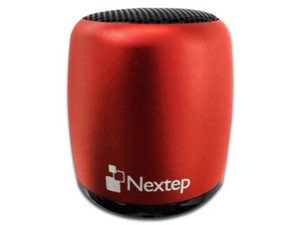 Mini Bocina Inalámbrica Nextep, Bluetooth, 3W. Color Rojo.