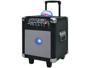 Bocina Party Mini QFX PBX-507100BT de 2000 Watts, Batería recargable, Radio FM, USB/SD.