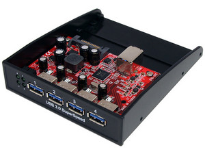 Panel multipuertos Hub concentrador USB 3.0 SuperSpeed para bahía frontal de 3.5