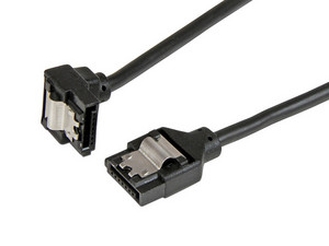 Cable interno SATA de 30cm, redondo, SATA III (6 Gb/s). Color negro.