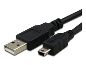 Cable Adaptador BRobotix USB-A a Mini USB-B de 3m (M-M). Color Negro.