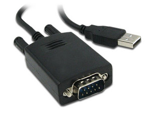 Convertidor Brobotix de USB a puerto serial DB9M de 90 cm, color negro.
