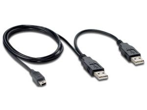 Cable Brobotix de USB a Mini USB-B (M-M). Color Negro.
