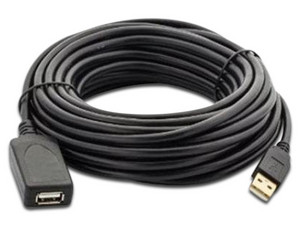 Extensión de Cable USB BRobotix 150153 USB(M-H), 10m, Color Negro.
