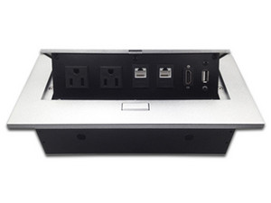 Caja para mesa Brobotix 171224, HDMI, USB 2.0, RJ-45, Color Plata.