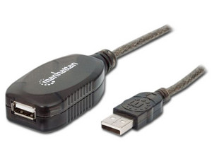 Cable de Extensión Manhattan Activa USB 2.0, 10m.