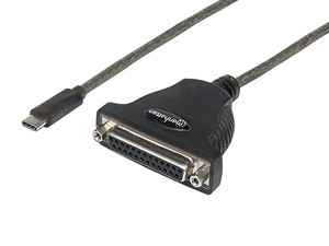 Cable adaptador Manhattan de USB-C a DB25 Paralelo, 1m.