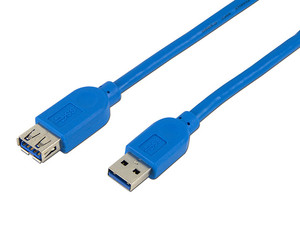 Extensión de cable USB 3.0, Tipo A macho a Tipo A hembra, 2m.