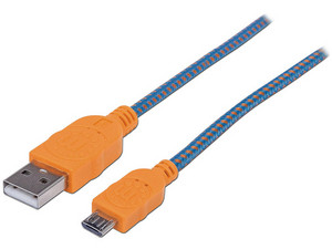 Cable Manhattan USB 2.0 Tipo A macho/Micro B macho de 1.8 Mts.