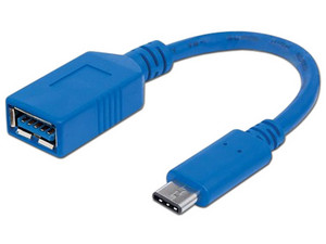 Cable Manhattan USB-C macho a USB-A hembra.