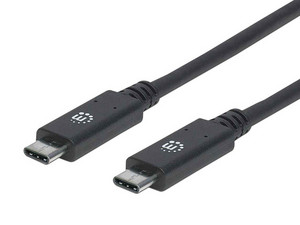 Cable Manhattan USB-C (macho) a USB-C (macho), 1 metro.