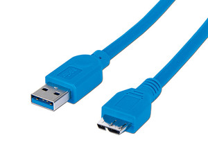 Cable Manhattan USB 3.0 de Tipo A (M) a Tipo B Micro (M) de 1m.