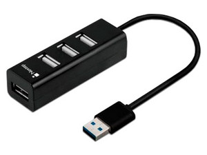 Hub USB Nextep NE-444, 4 puertos USB 2.0 de Alta Velocidad. Color Negro.