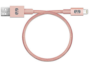 Cable de datos PureGear USB a Lightning de 22.9cm. Color Rosa