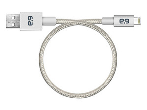 Cable Lightning Puregear 99549VRP, USB de 22.9cm. Color Plata.