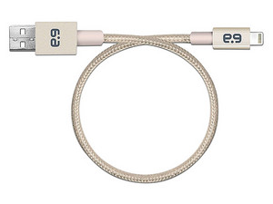 Cable de datos PureGear USB a Lightning de 22.9cm. Color Dorado