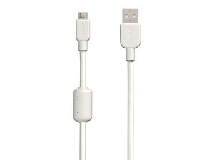 Cable Sony de USB A (M) a Micro USB B (M), 1.5m, Color Blanco.