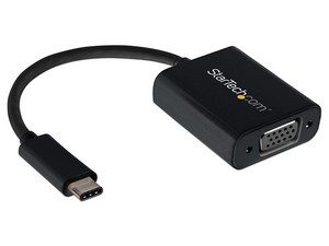 Adaptador de USB-C a VGA, Color Negro.