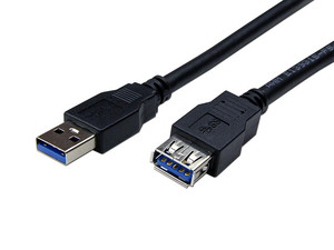 Cable de extensión de USB 3.0 tipo A (9 pin) Macho a USB 3.0 tipo A (9 pin) Hembra, 1m.