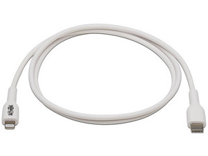 Cable Tripp Lite de USB-C (M) a Lightning (M), 1m. Color Blanco.