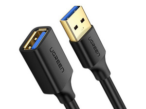 Cable UGREEN USB 3.0 Tipo A, Macho-Hembra de 2m, Color Negro.
