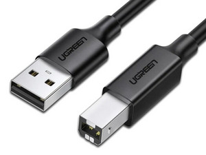 Cable UGREEN USB 2.0 A macho/ B macho de 1.0 Mts. para Impresora y Escáner.