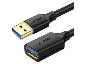 Cable de datos UGREEN US129 de USB 3.0 a USB 3.0, 1.5m de longitud. Color Negro.