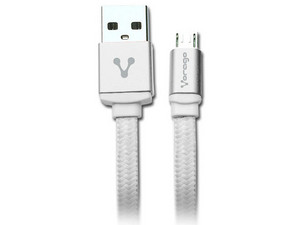 Cable Vorago de USB A (M) a Micro USB B (M), 1m, Color Blanco.