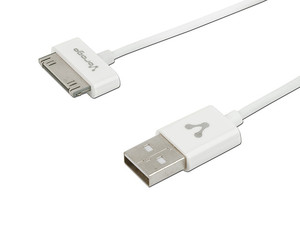 Cable Cargador de Dock Connector de 30 Pines de Apple a USB 2.0, 1.5m.
