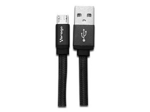 Cable USB Vorago CAB-212 de Micro USB a USB (M-M), 2m, Color Negro.