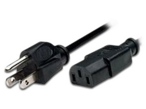 Cable de alimentación universal para computadora, 10A, 18 AWG (NEMA 5-15P a IEC-320-C13), 1.8 m
