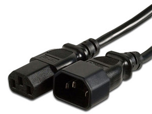 Cable de Corriente Brobotix, C14 (H) a C13 (M), 1,8 m, Color Negro.