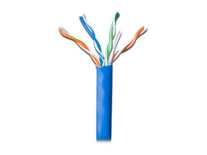 Bobina de cable HONEYWELL par trenzado nivel 5 (CAT 5e), CMR, Color azul, 4 pares de conductores sólidos de cobre AWG 24, Aplicaciones de CCTV, Redes de datos, IP Megapixel, Control RS485.