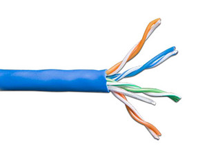 Bobina de Cable UTP Honeywell 6330-1106/1000, Cat5E, UL, CM, Probado a 350 Mhz. Color Azul